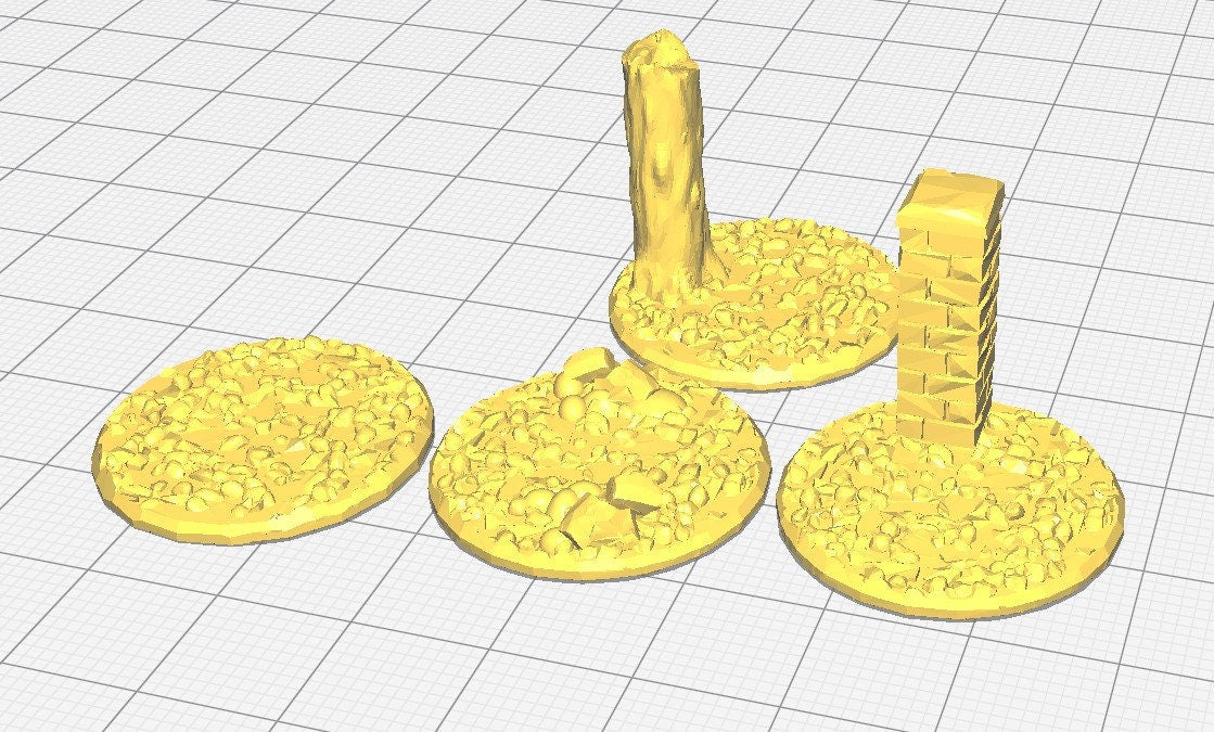 Bases 25 mm or 60 mm - Great for Table Top War Games And Dioramas - Resin 28 mm Miniatures - Bolt Action