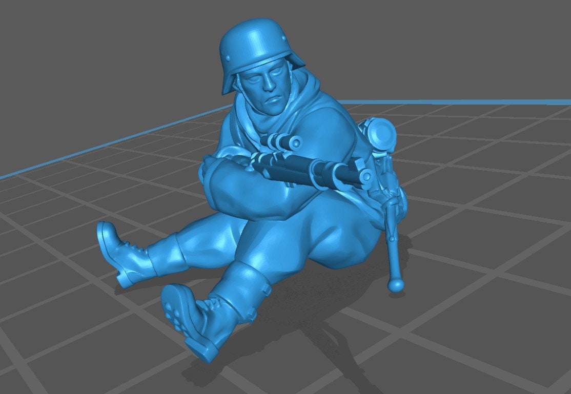 German Sniper WWII - 1 mini - Great for Table Top War Games And Dioramas - Resin 28mm Miniatures - RKX