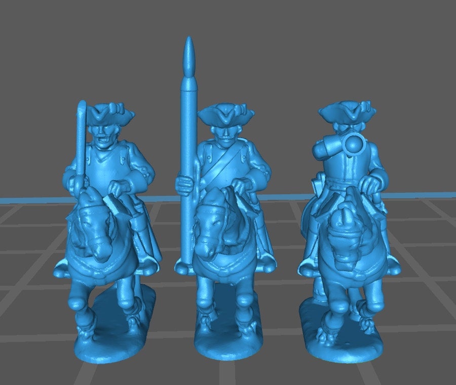 7 Years War Prussian Kurassier rgt - War Games And Dioramas - Historical Wargaming - Resin 15 mm