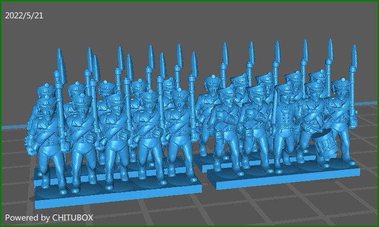 Russian Musketeers btg with kiwer - 15mm epic size - War Games And Dioramas - Historical Wargaming - Resin