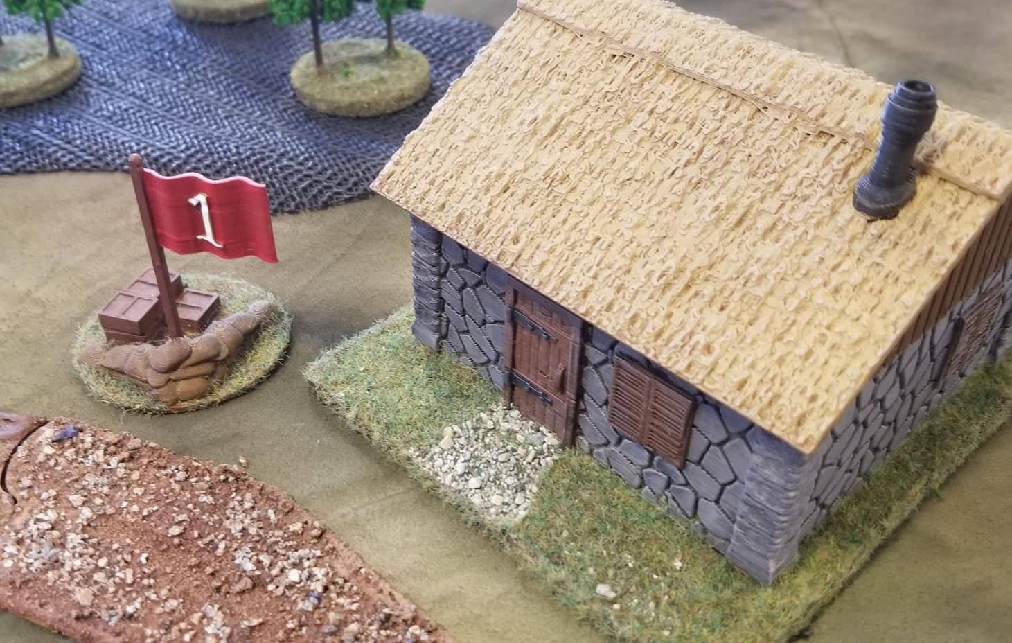 Objective Markers Set of 3 - War Games And Dioramas - 28 mm - Bolt Action