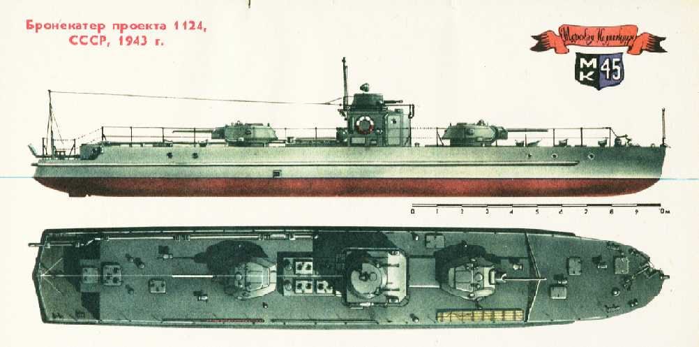 Soviet Bronekater Armoured Patrol Boat 1/300th scale - Sold in a Pair/1 of Each