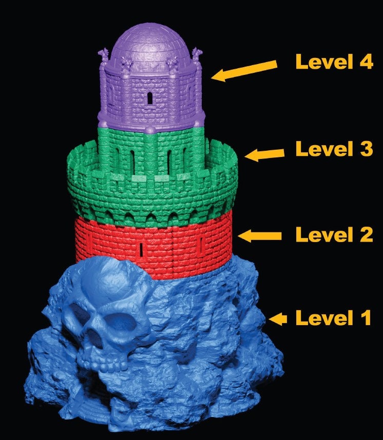 Stoneskull Tower - Huge Tower - Shadowgrove - DragonLock - DND - Pathfinder - RPG - Dungeon & Dragons - 28 mm / 1" - Fat Dragon Games