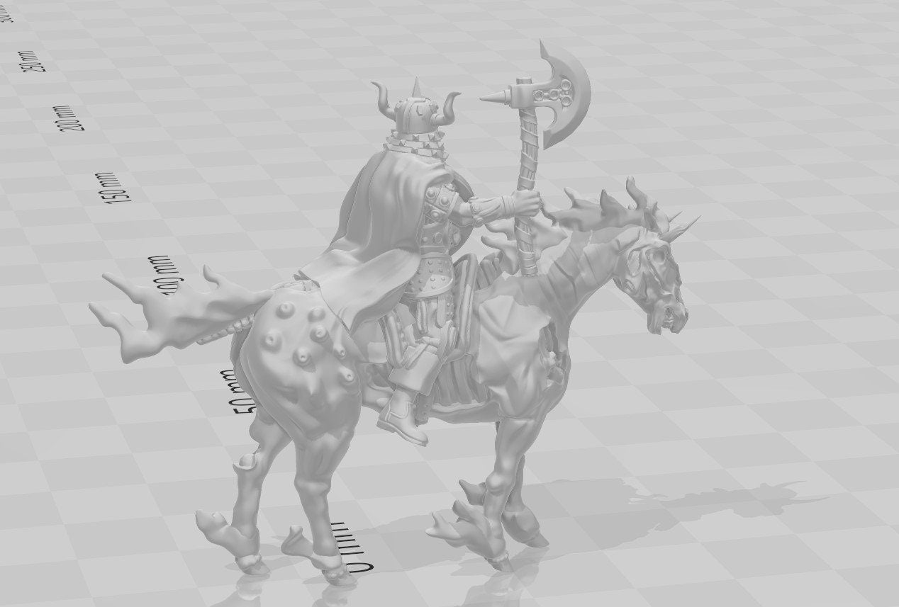 Death Knight Minis - DND - Pathfinder - Dungeons & Dragons - RPG - Tabletop - Role Playing Game -Medusa Miniatures - 28 mm