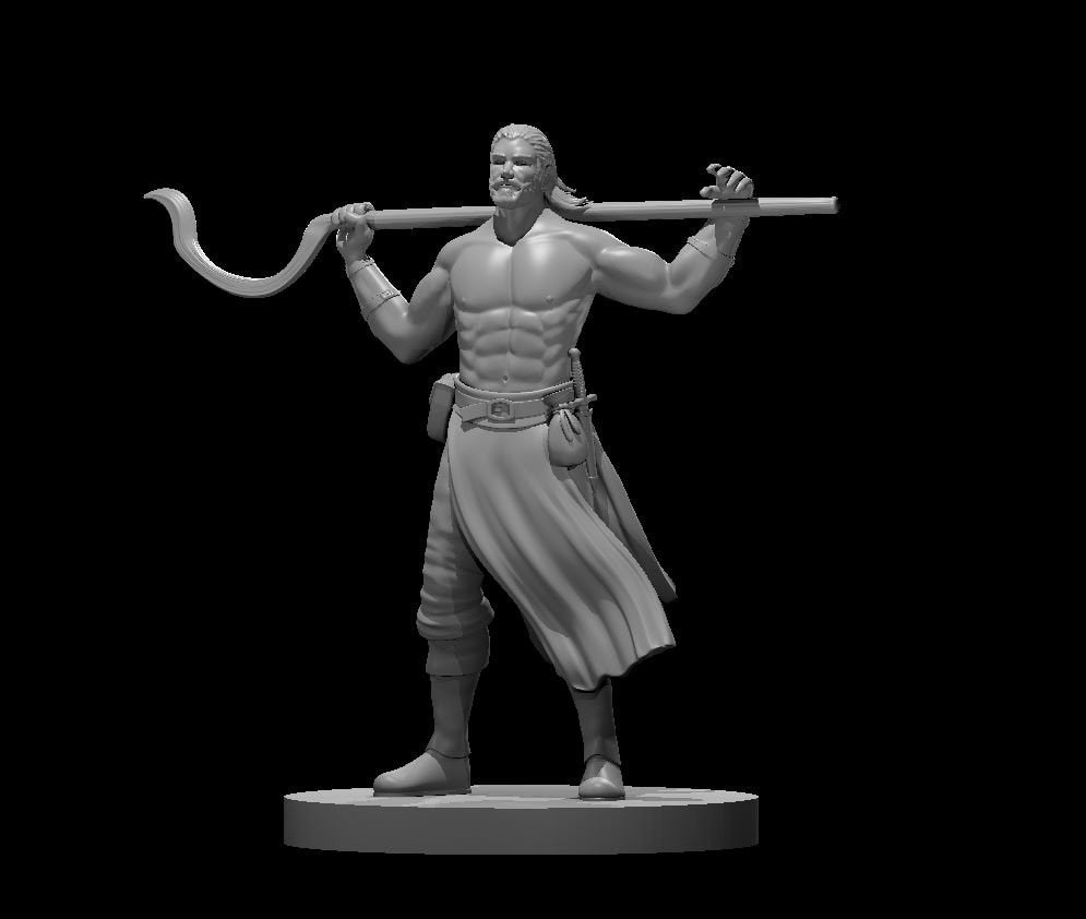 Human Druids Mini - DND - Pathfinder - Dungeons & Dragons - RPG - Tabletop - mz4250- Miniature-28mm-1"Scale