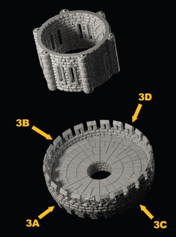 Stoneskull Tower - Huge Tower - Shadowgrove - DragonLock - DND - Pathfinder - RPG - Dungeon & Dragons - 28 mm / 1" - Fat Dragon Games