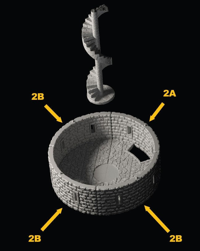 Stoneskull Tower - Huge Tower - Shadowgrove - DragonLock - DND - Pathfinder - RPG - Dungeon & Dragons - 28 mm / 1" - Fat Dragon Games