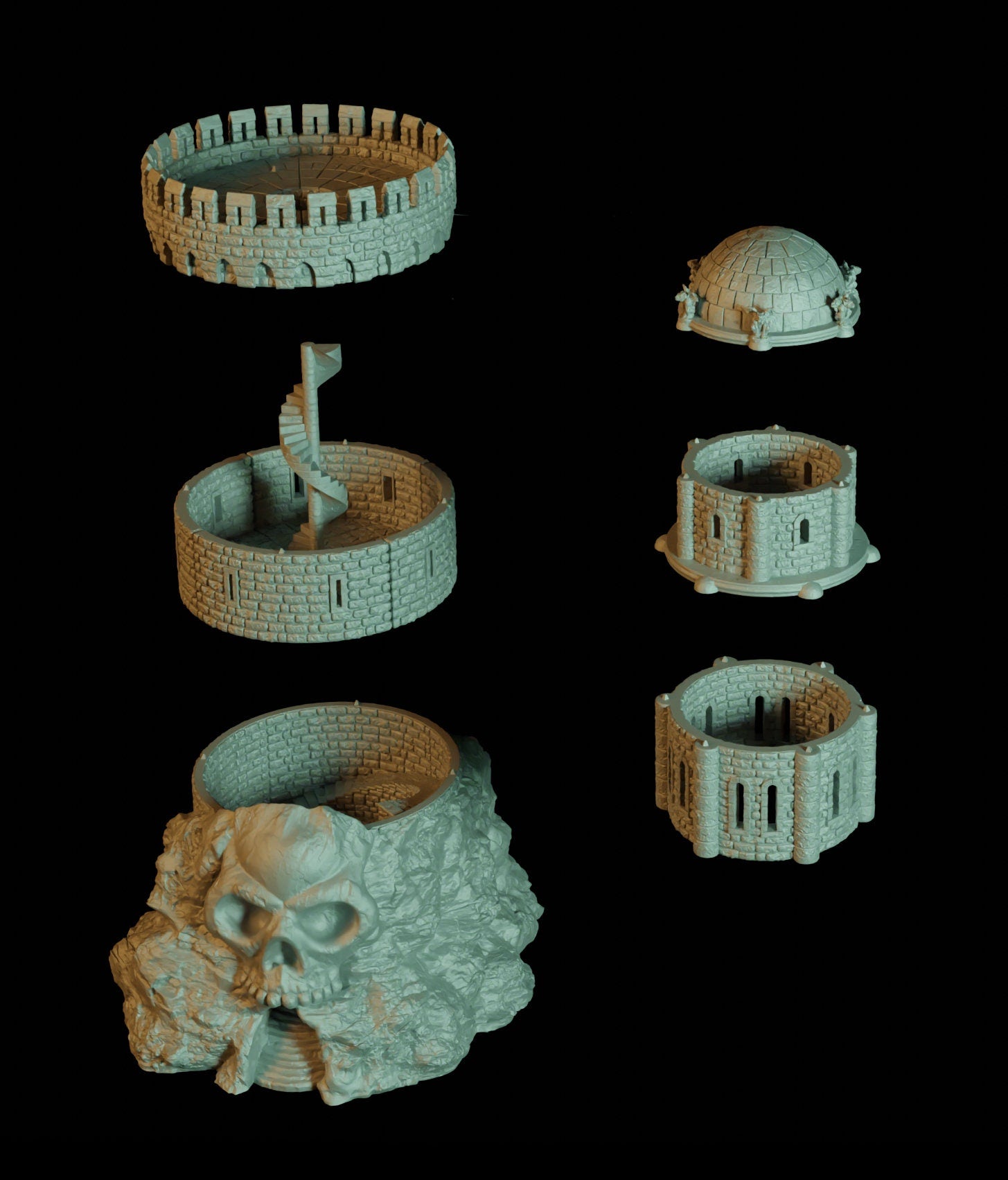 Stoneskull Tower - Huge Tower - Shadowgrove - DragonLock - DND - Pathfinder - RPG - Dungeon & Dragons - 28 mm / 1" - Fat Dragon Games