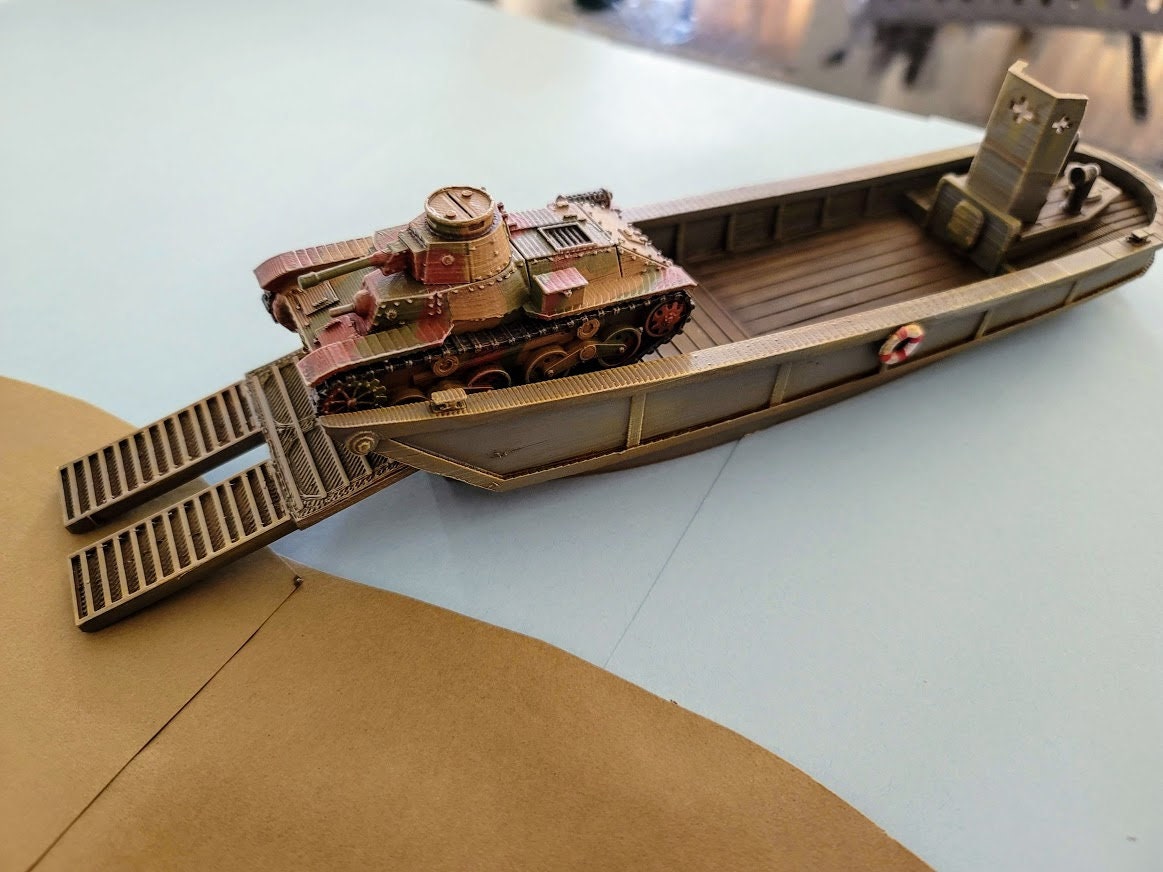 Japanese Daihatsu-Class Landing Craft - War Games And Dioramas - Historical Wargaming - Resin 28 mm