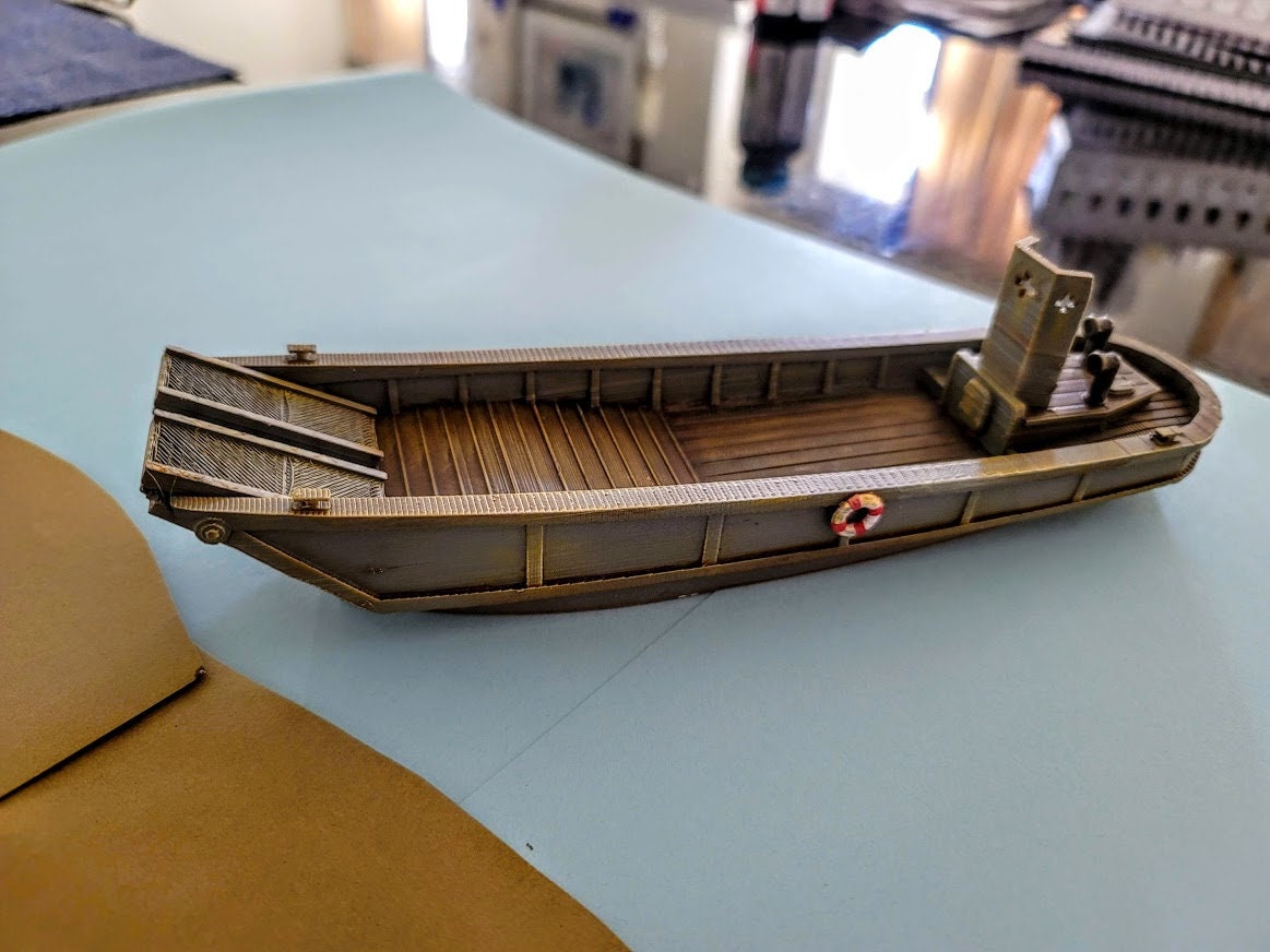 Japanese Daihatsu-Class Landing Craft - War Games And Dioramas - Historical Wargaming - Resin 28 mm