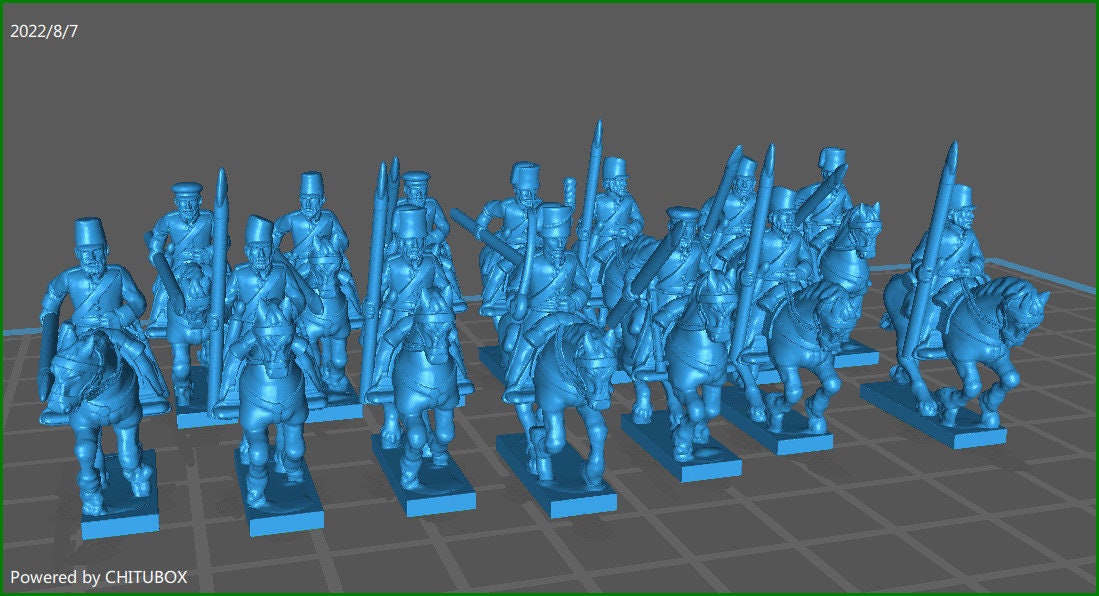 Russian Cossacks in summer dress - 14 Minis - 15mm epic size - War Games And Dioramas - Historical Wargaming - Resin