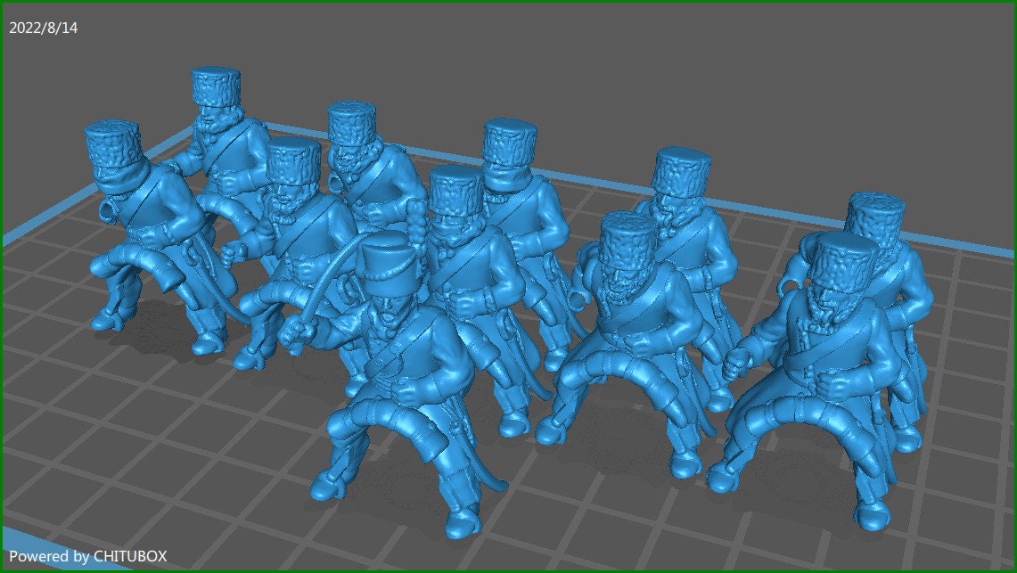 Russian Cossacks in winter dress - 11 minis - Great for Table Top War Games And Dioramas - Historical Wargaming - Resin 28mm Miniatures