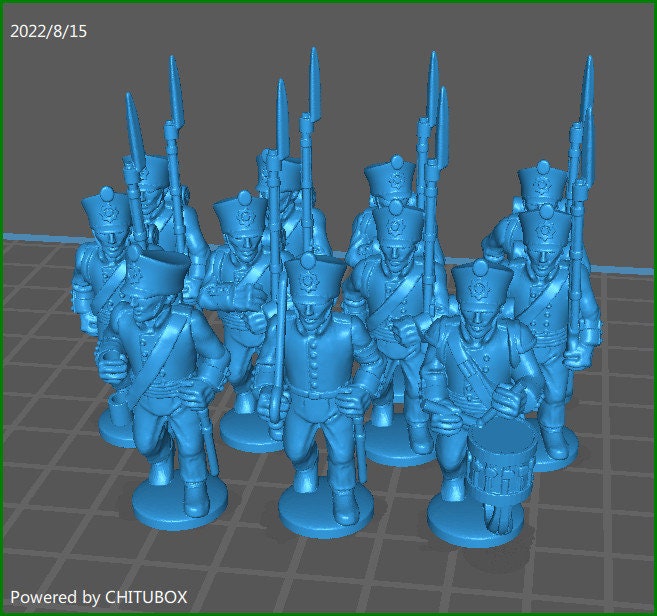 Swedish Line btg 1813-14 - 11 minis - Great for Table Top War Games And Dioramas - Historical Wargaming - Resin 28mm Miniatures