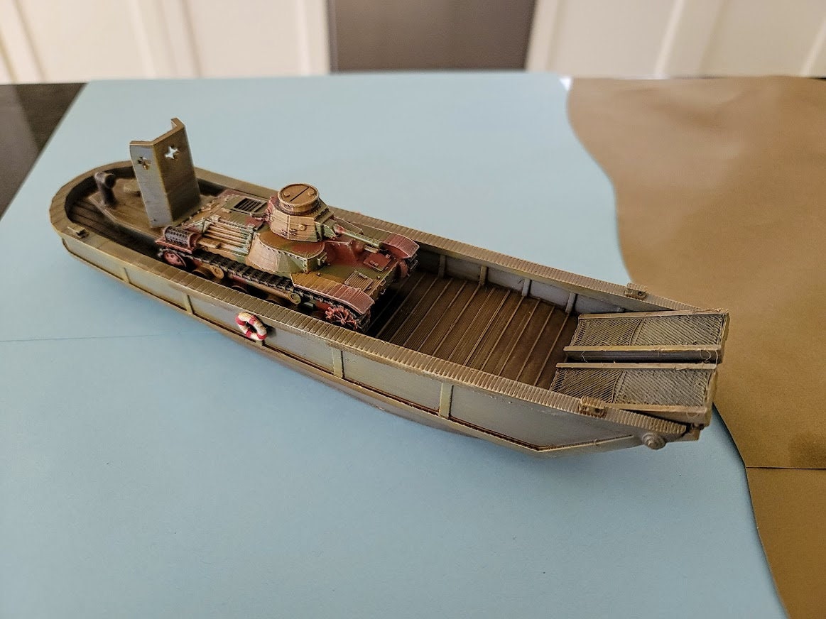 Japanese Daihatsu-Class Landing Craft - War Games And Dioramas - Historical Wargaming - Resin 28 mm