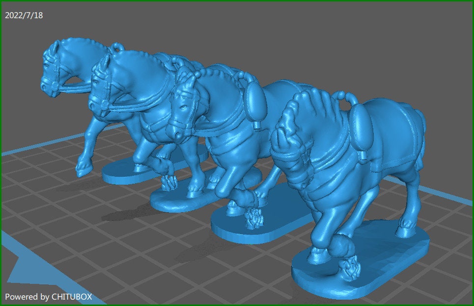 Spanish Hc Sp1 Horses (walking) - 4 minis - Great for Table Top War Games And Dioramas - Historical Wargaming - Resin 28mm Miniatures