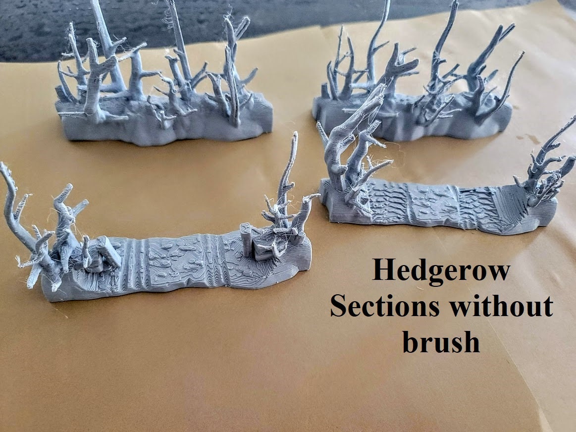 Interlocking Hedgerow Bocage System - War Games And Dioramas - Historical Wargaming - Resin 28 mm
