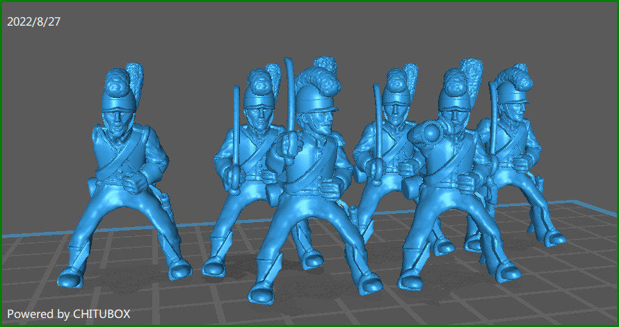 Portuguese Cavalry rgt 1806-11 - 6 minis - Great for Table Top War Games And Dioramas - Historical Wargaming - Resin 28mm Miniatures