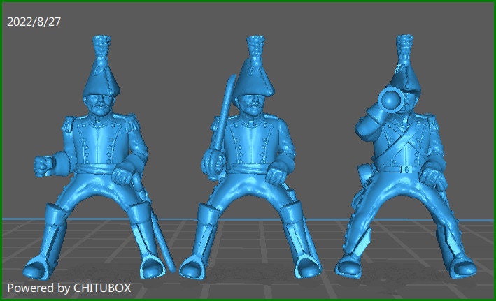 Dutch Carabinier rgt - 7 minis - Great for Table Top War Games And Dioramas - Historical Wargaming - Resin 28mm Miniatures