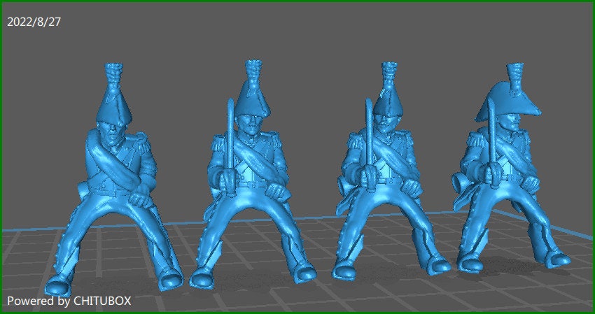 Dutch Carabinier rgt - 7 minis - Great for Table Top War Games And Dioramas - Historical Wargaming - Resin 28mm Miniatures