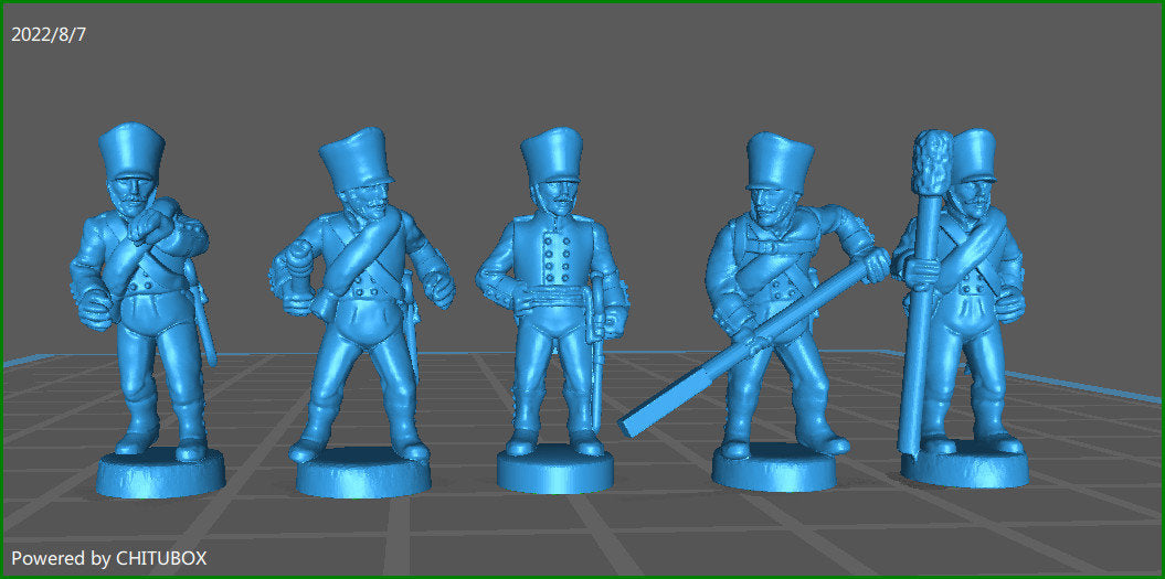 Prussian Artillery 1812-15 - 5 Minis - 15mm epic size - War Games And Dioramas - Historical Wargaming - Resin