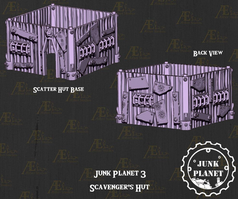 Junk Planet Scavenger Hut -Junk Planet 3 - Scifi - Pathfinder- Dungeons & Dragons - RPG Tabletop - Futuristic Terrain - 28mm - AetherStudios