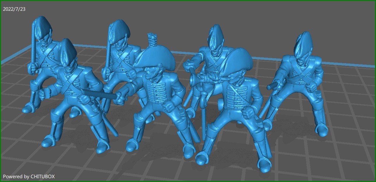 British heavy dragoons rgt 1807-11 - 7 minis - great for table top war games and dioramas - historical wargaming - resin 28mm miniatures