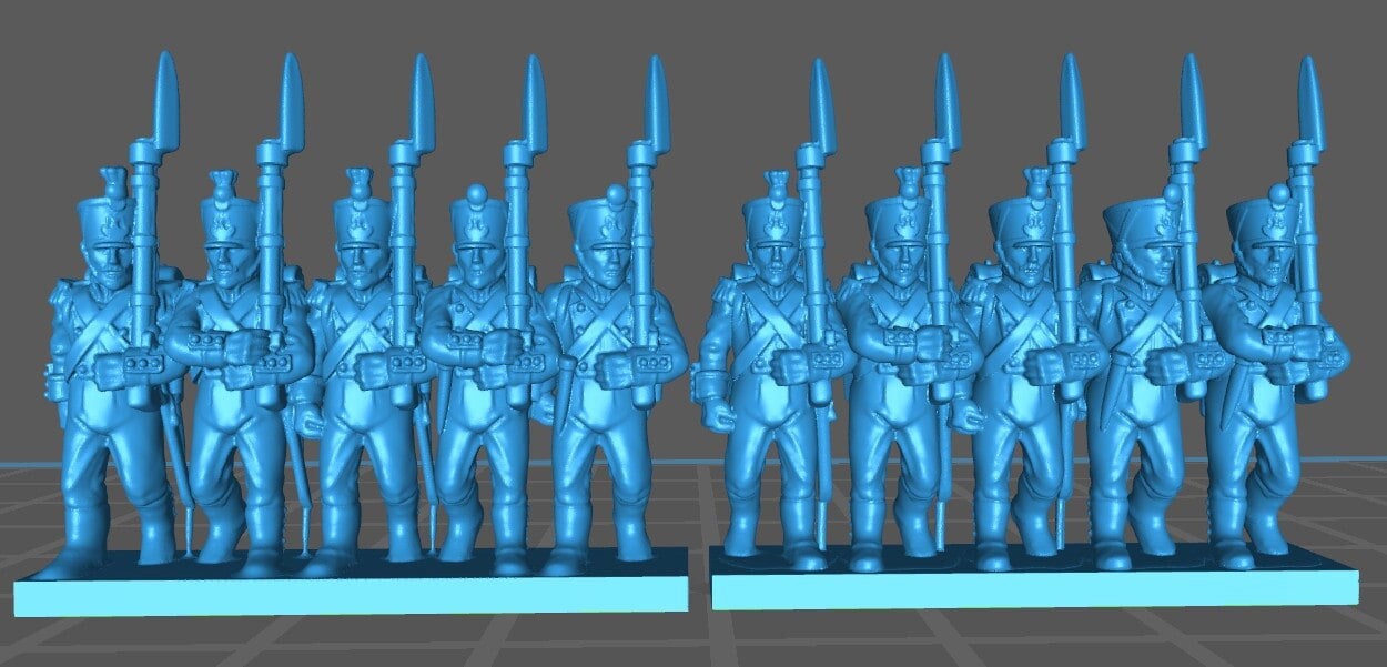 French line 1812-15 - 15mm epic size - war games and dioramas - historical wargaming - resin