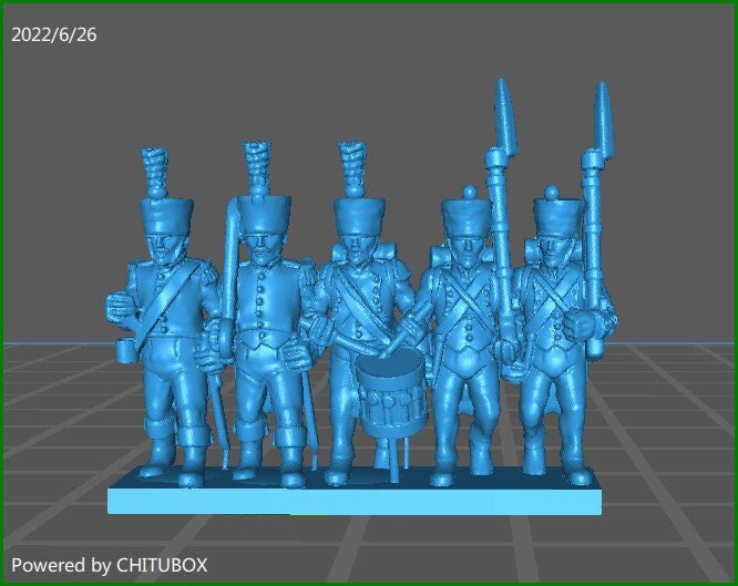 French /allied line infantry 1808 in campaign uniform - 15mm epic size - war games and dioramas - historical wargaming - resin