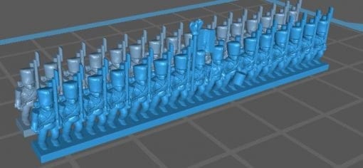 French guard grenadiers - great for table top war games and dioramas - resin 6mm miniatures - bolt action -