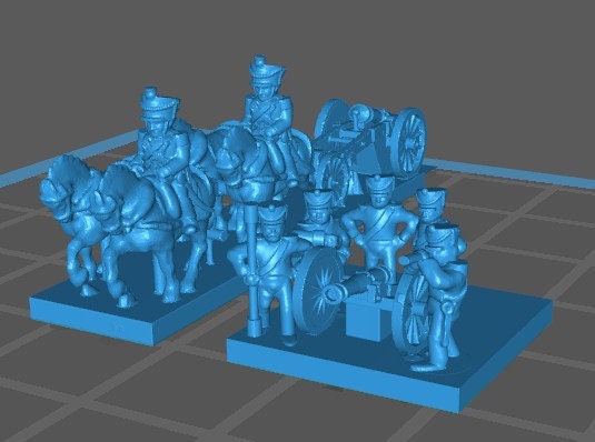 French line horse artillery - war games and dioramas - historical wargaming - resin 6 mm