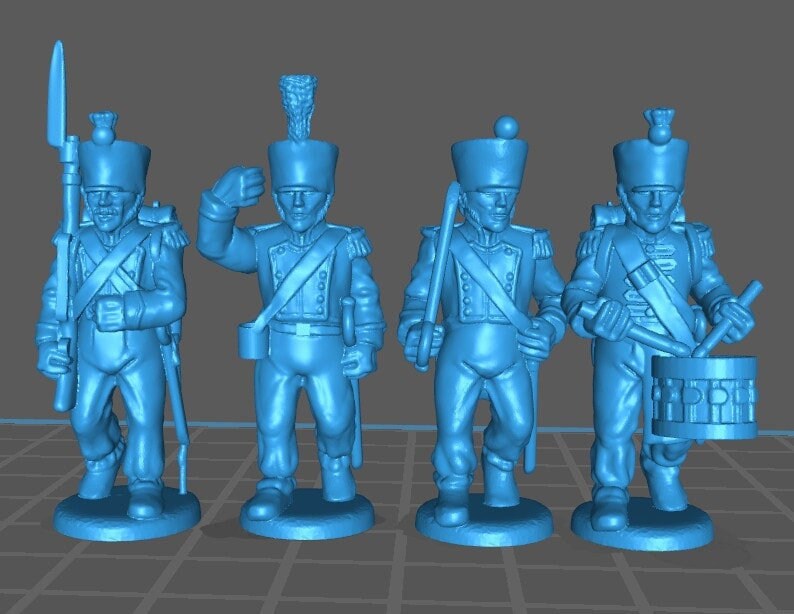 French light btg 1812-15 campaign uniform, baggy trousers - 15 minis - historical wargaming -resin 28mm
