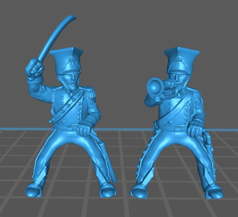 French guard lancers in camaign uniform - 6 minis - war games and dioramas - historical wargaming -resin 28mm