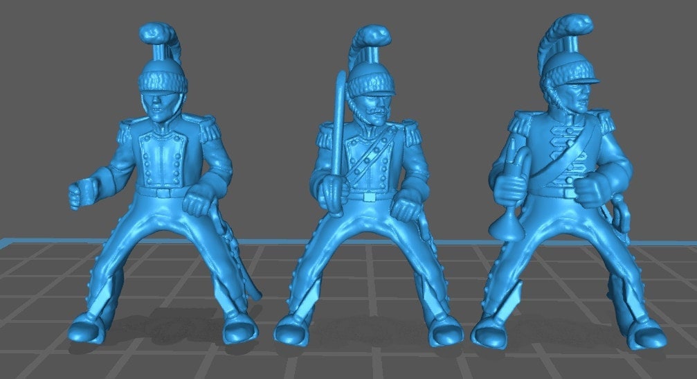 French lancers 1810-1815 - 7 minis - war games and dioramas - historical wargaming -resin 28mm