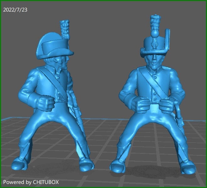 Napoleonic austrian train mounted conductors with corsehut - 2 minis - great for table top war games and dioramas - wargaming - resin 28mm