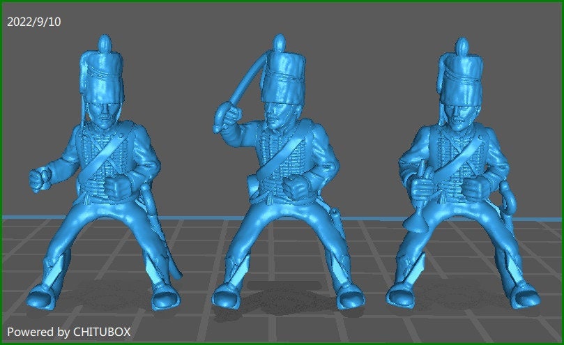 British hussars rgt 1807-12 - 7 minis - great for table top war games and dioramas - historical wargaming - resin 28mm miniatures