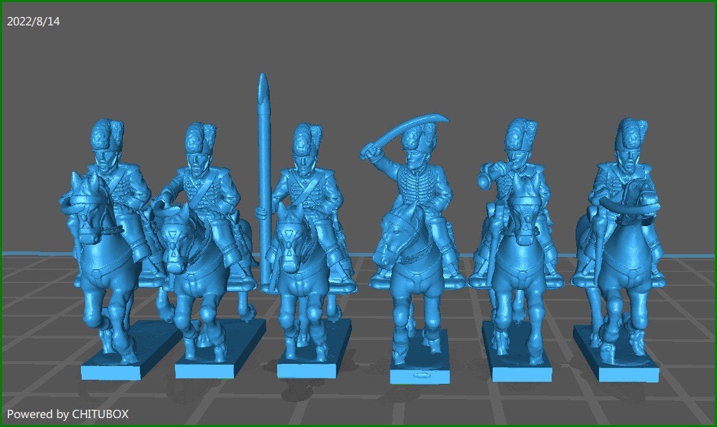 British light dragoons 1807-13 - 6 minis - 15mm epic size - war games and dioramas - historical wargaming - resin