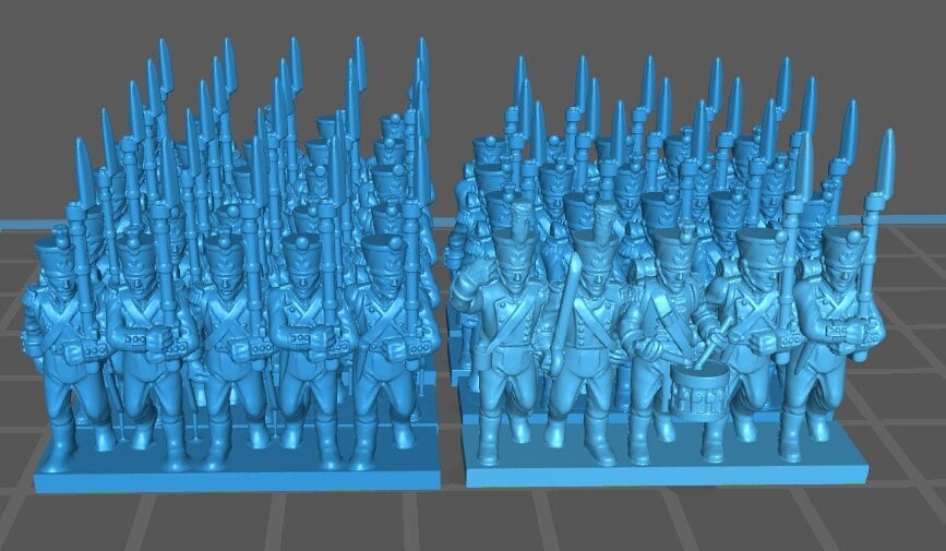 French line 1812-15 - 15mm epic size - war games and dioramas - historical wargaming - resin