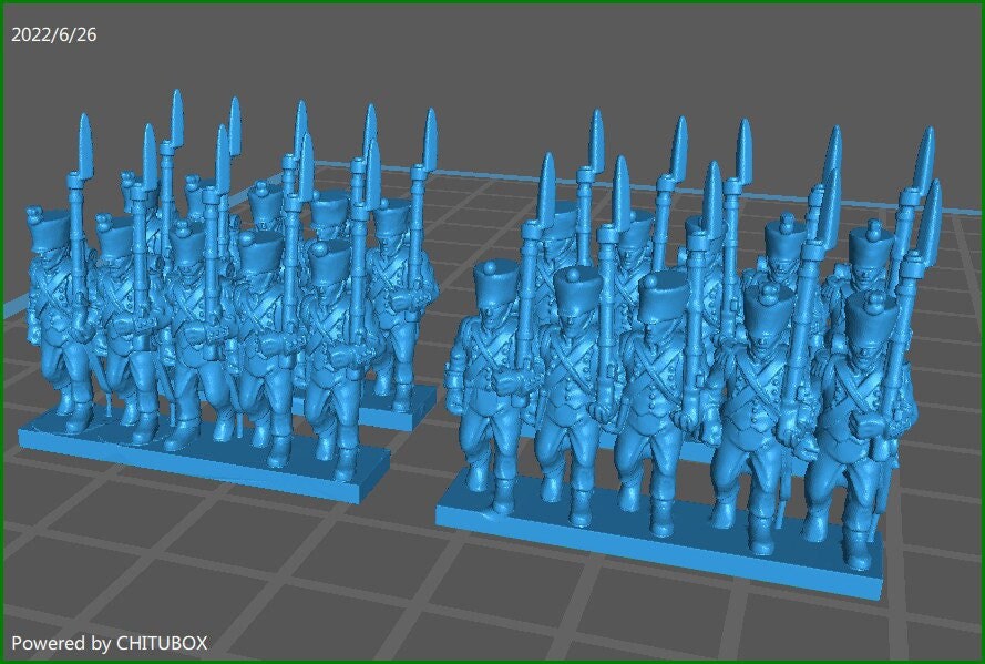 French /allied line infantry 1808 in campaign uniform - 15mm epic size - war games and dioramas - historical wargaming - resin