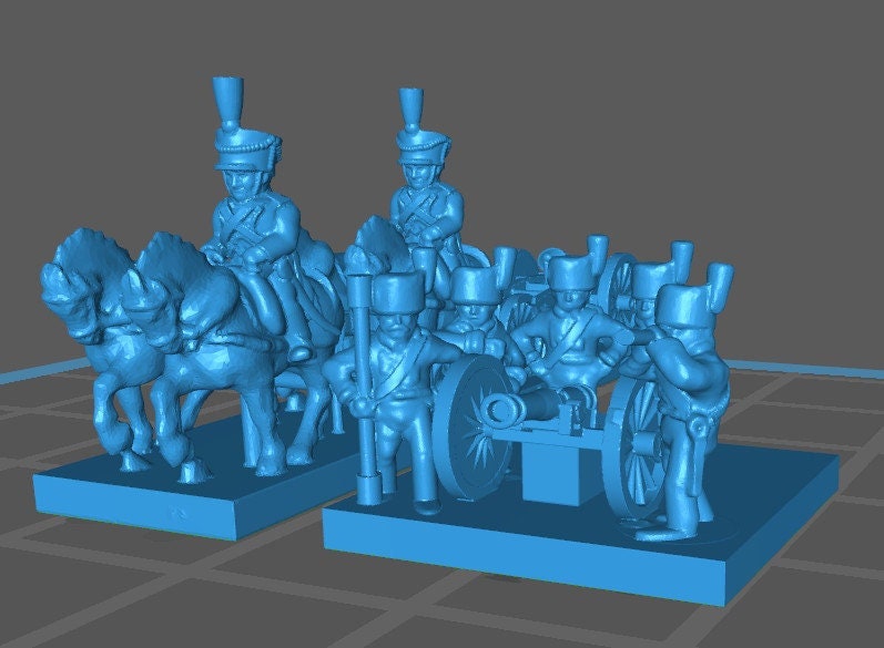 French guard horse artillery - war games and dioramas - historical wargaming - resin 6 mm
