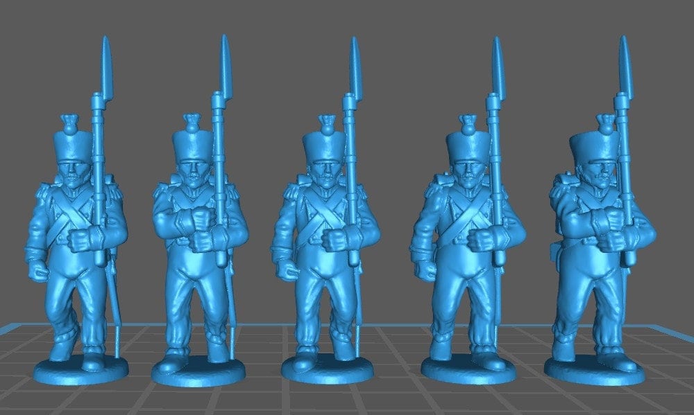 French light btg 1812-15 campaign uniform, baggy trousers - 15 minis - historical wargaming -resin 28mm