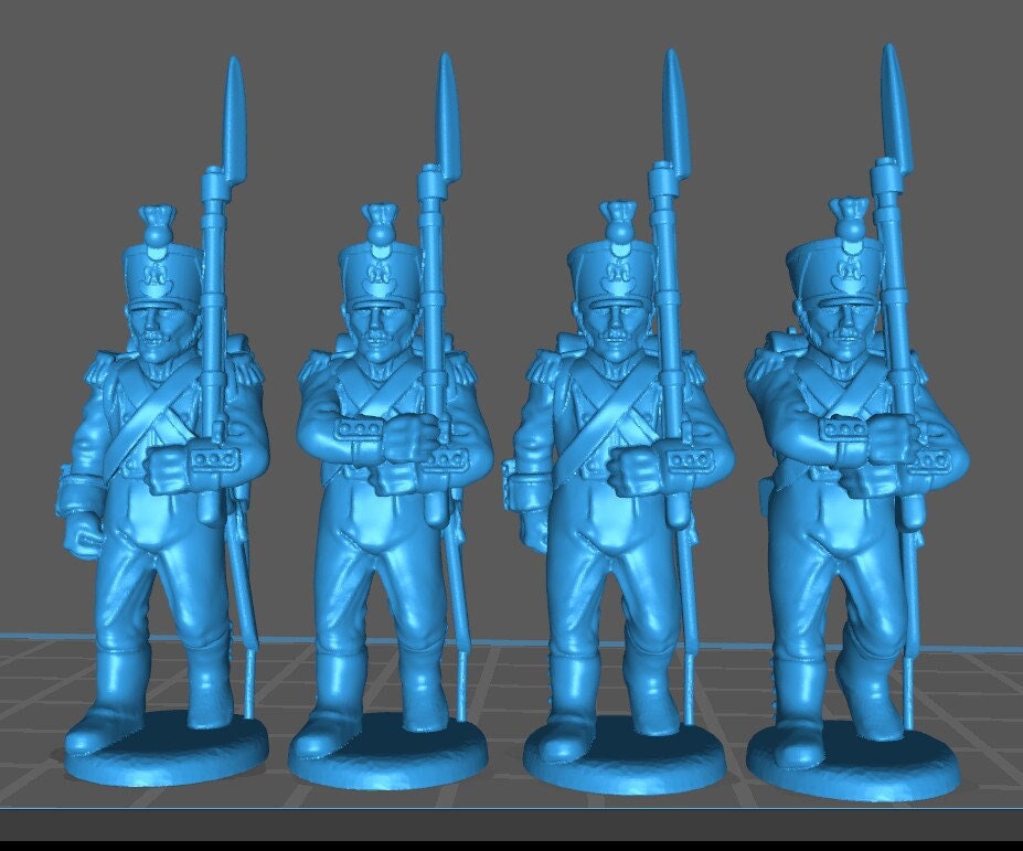 French line 1812-15 high uniform - 14 minis - war games and dioramas - historical wargaming -resin 28mm