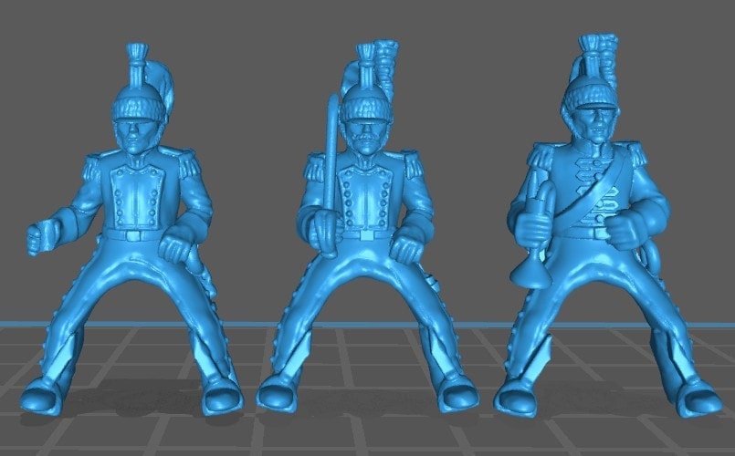 French dragoons 1812-1815 - 7 minis - war games and dioramas - historical wargaming -resin 28mm