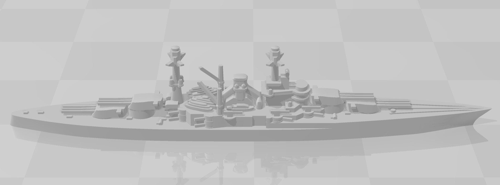 Battleship - South Dakota BB-49 - 1920 Variant - What-if - US Navy - Wargaming - Axis and Allies - Naval Miniature - Warships