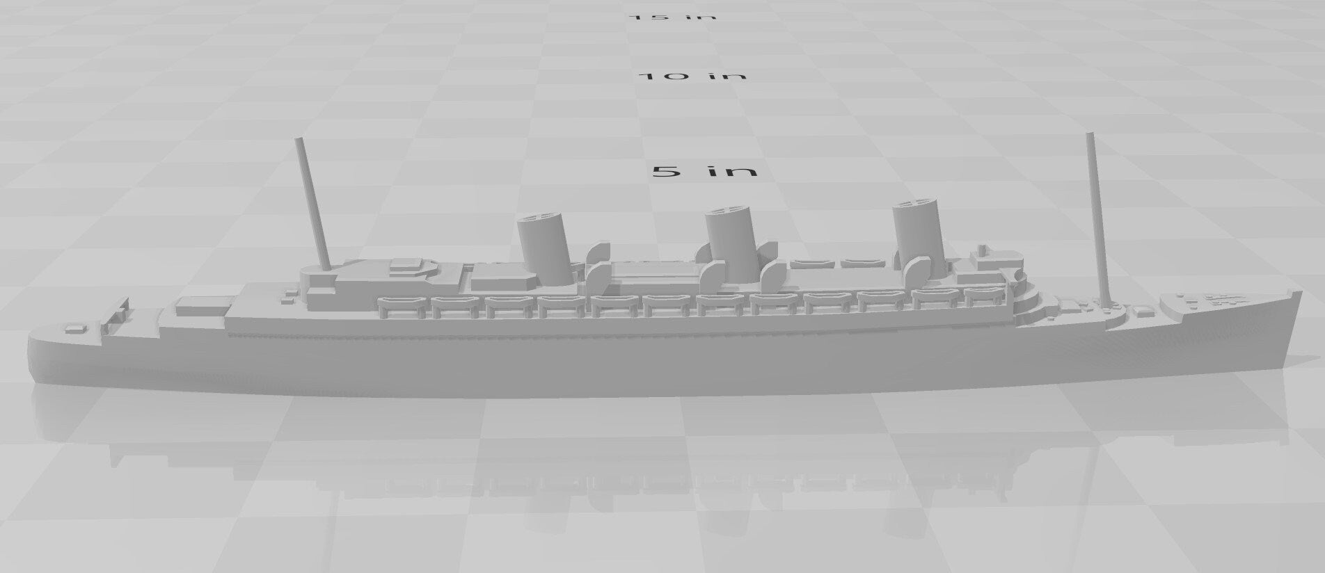 Auxiliary - British Ocean Liner Queen Mary - Wargaming - Axis and Allies - Naval Miniature - Tabletop Games - Warships