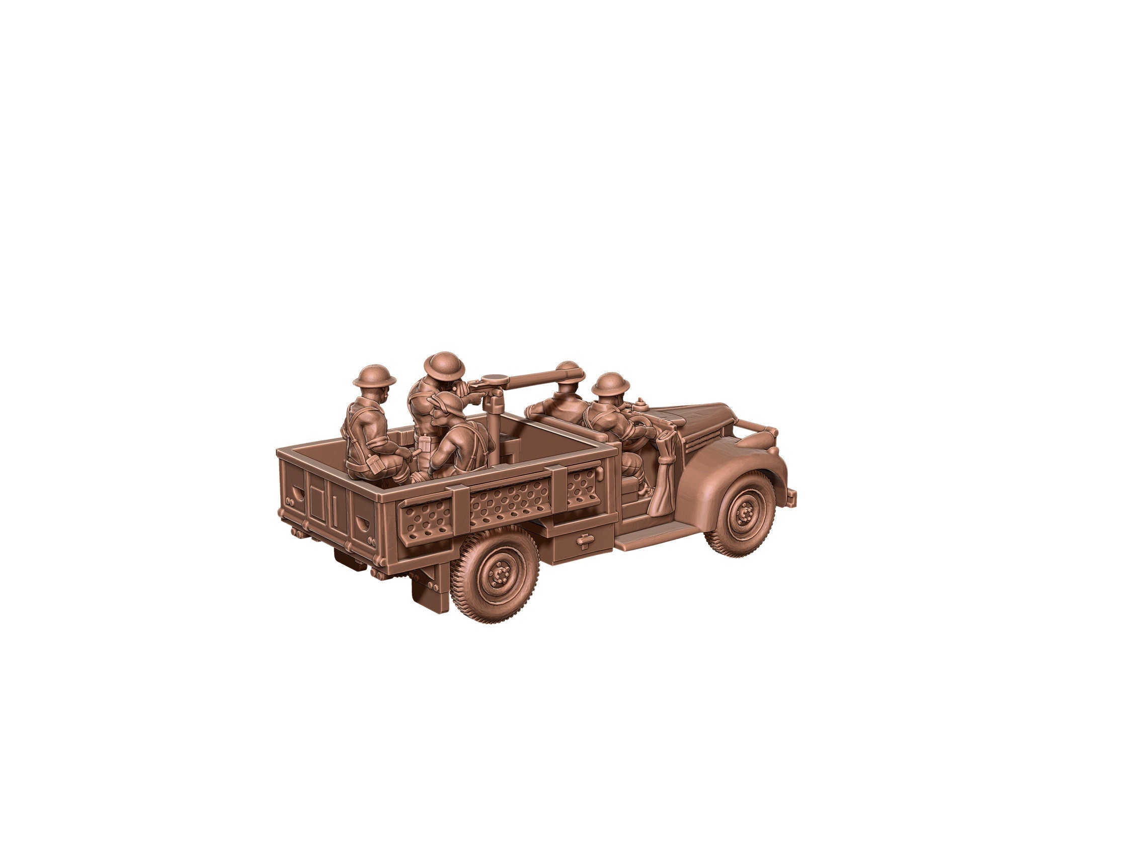 LRDG Chevrolet Africa Front Set - British Army - Great for Table Top War Games and Dioramas - Resin 28mm - Eskice Miniature