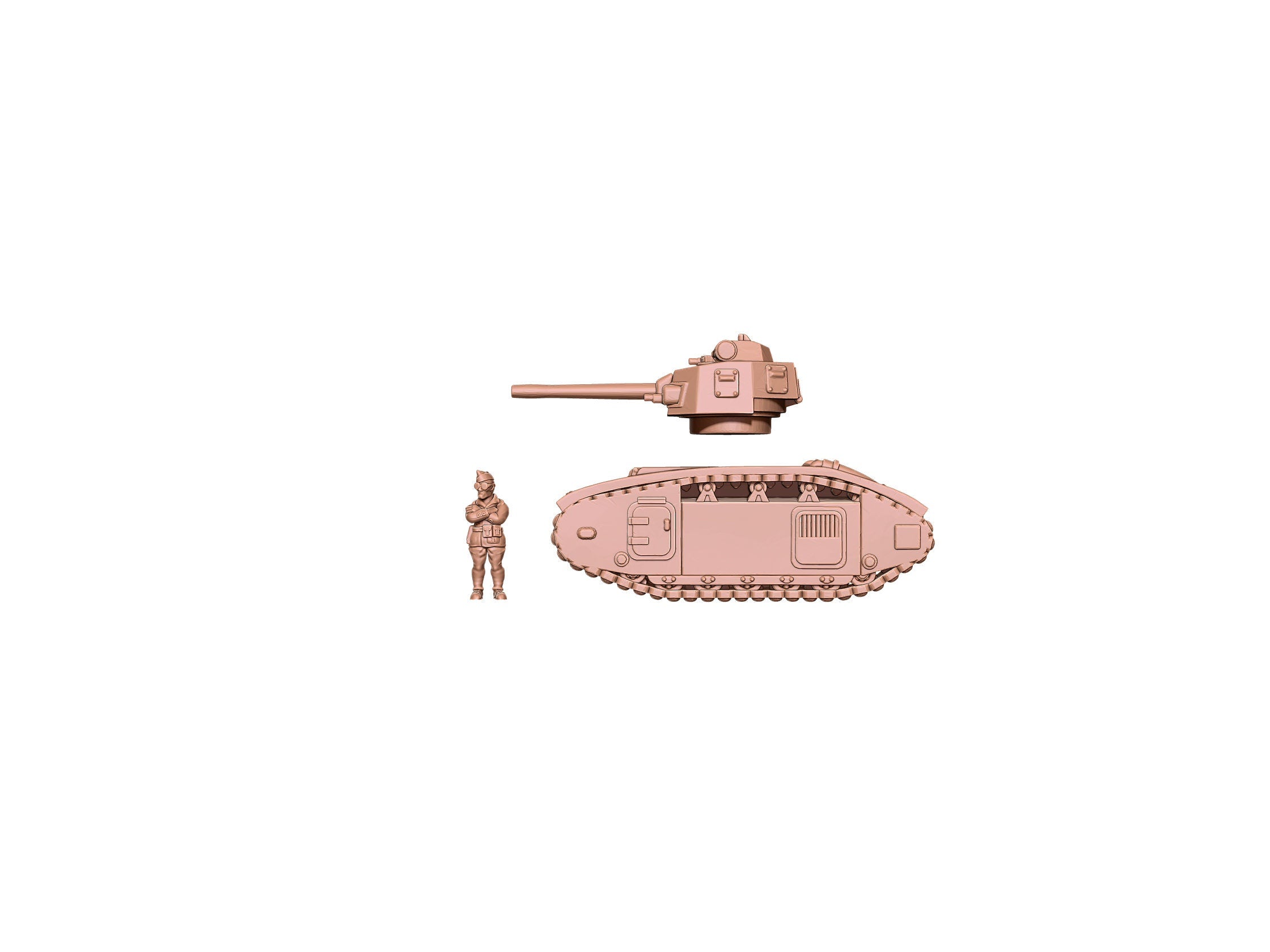 G1 Tank - French Army - Great for Table Top War Games and Dioramas - Resin 28mm - Eskice Miniature