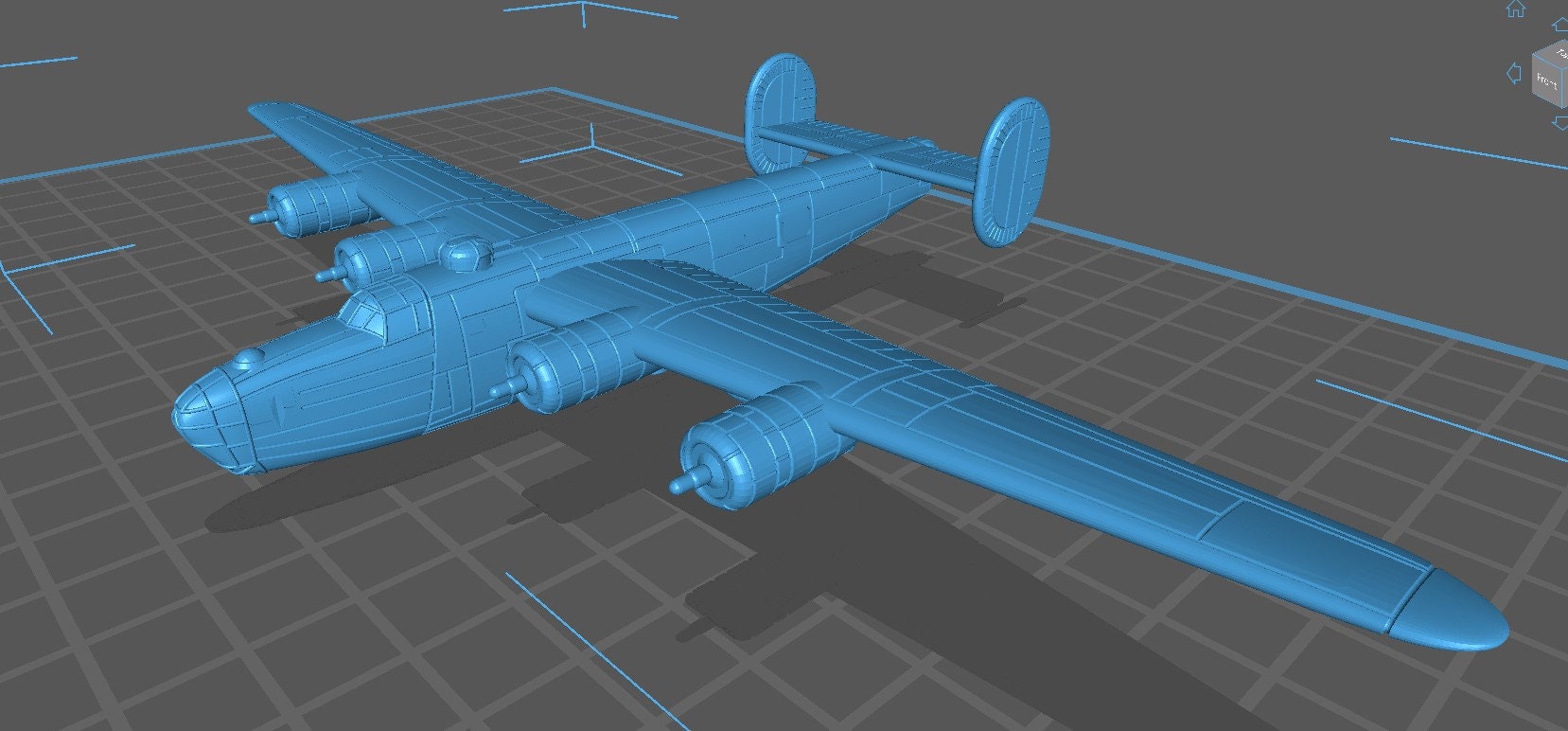 Consolidated B-24 Liberator - US Air - 1:200 Scale - Great for Table Top War Games and Dioramas - Resin - wargame3d