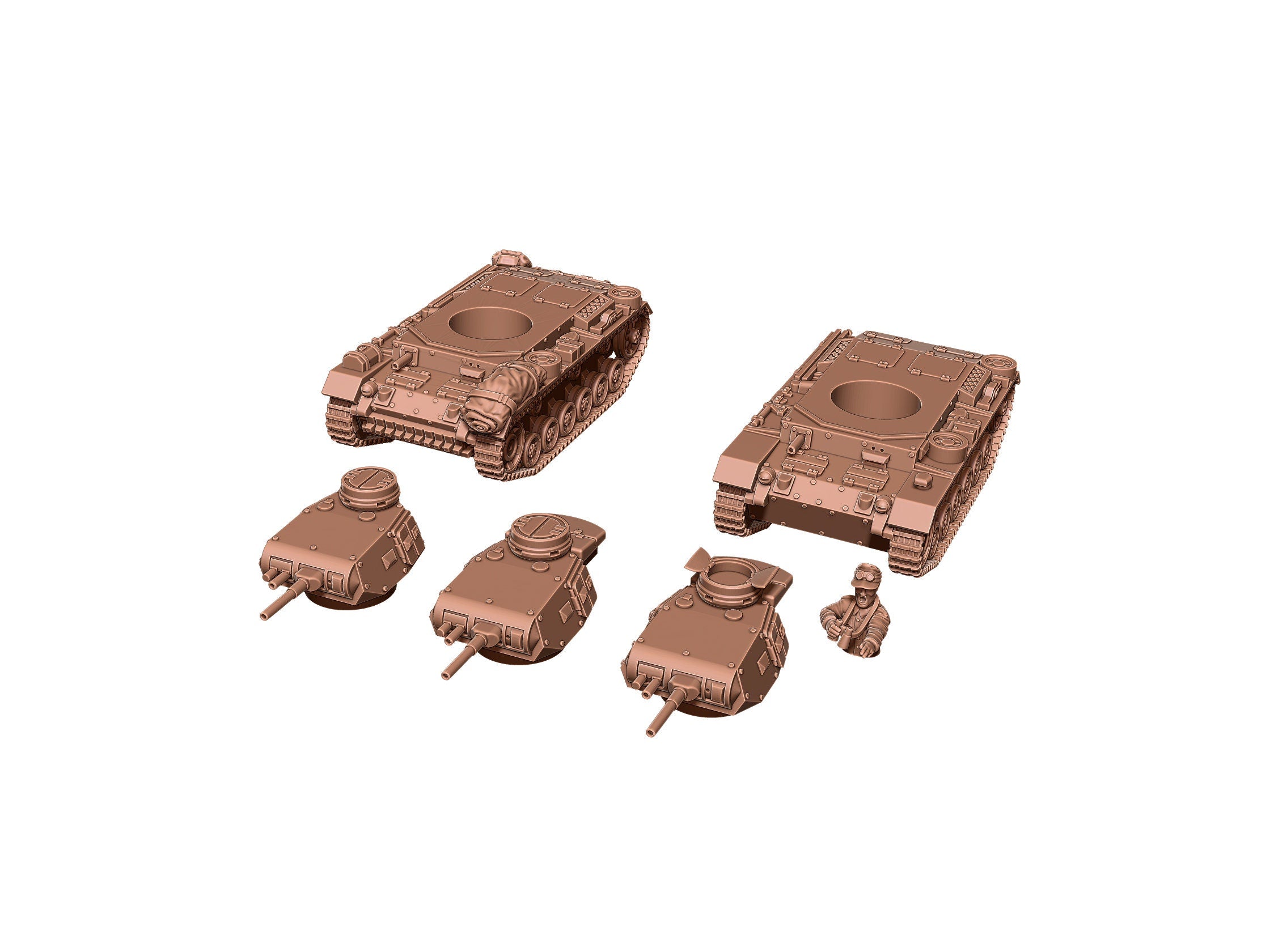 Panzer II Ausf G - Africa Front - German Army - Great for Table Top War Games And Dioramas - Resin 28mm - Eskice Miniature