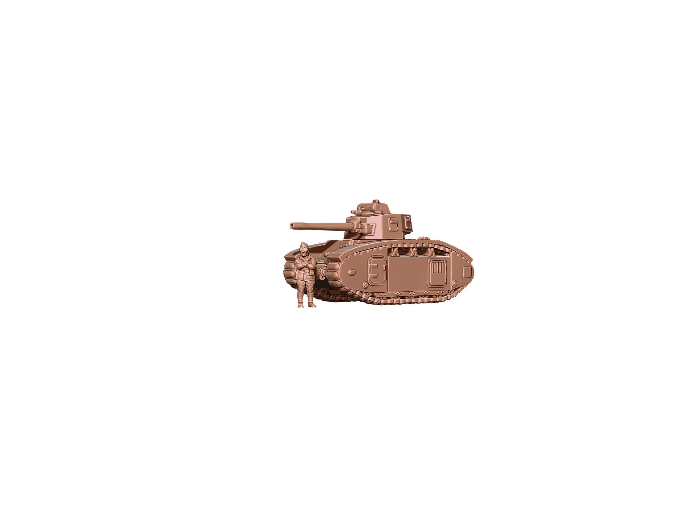 G1 Tank - French Army - Great for Table Top War Games and Dioramas - Resin 28mm - Eskice Miniature