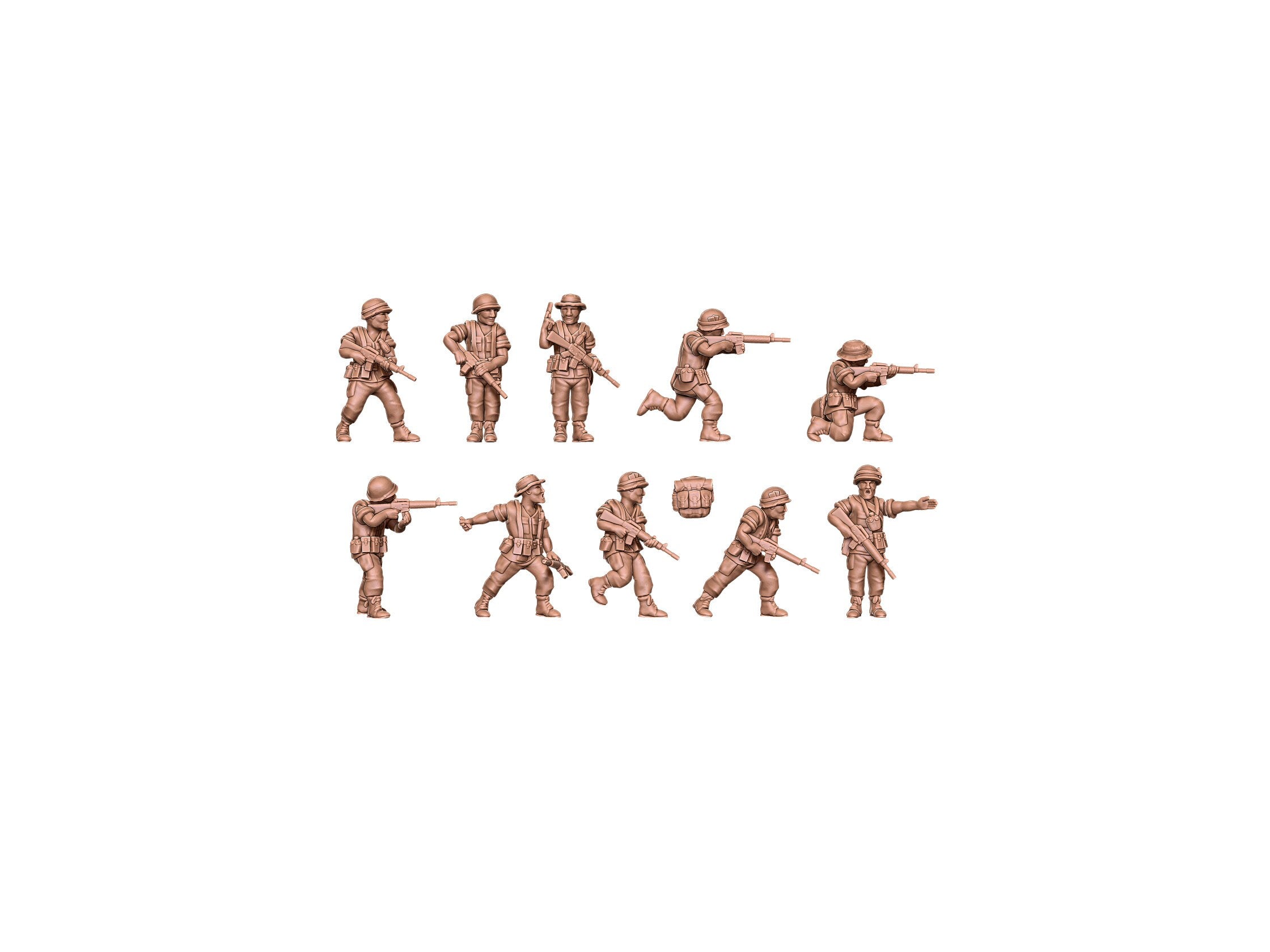 US Marines - Vietnam - 10 minis - USMC - Great for Table Top War Games and Dioramas - Resin 28mm - Eskice Miniature